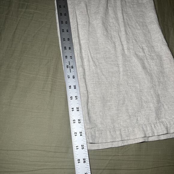 Banana Republic Paperbag Pants Womens 6P Wide Leg Linen Blend Trousers Tie Belt - Picture 4 of 6